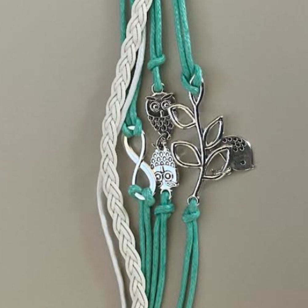 Braided Bracelet Lovely Infinity Friendship Multilayer Charm Leather Fashion